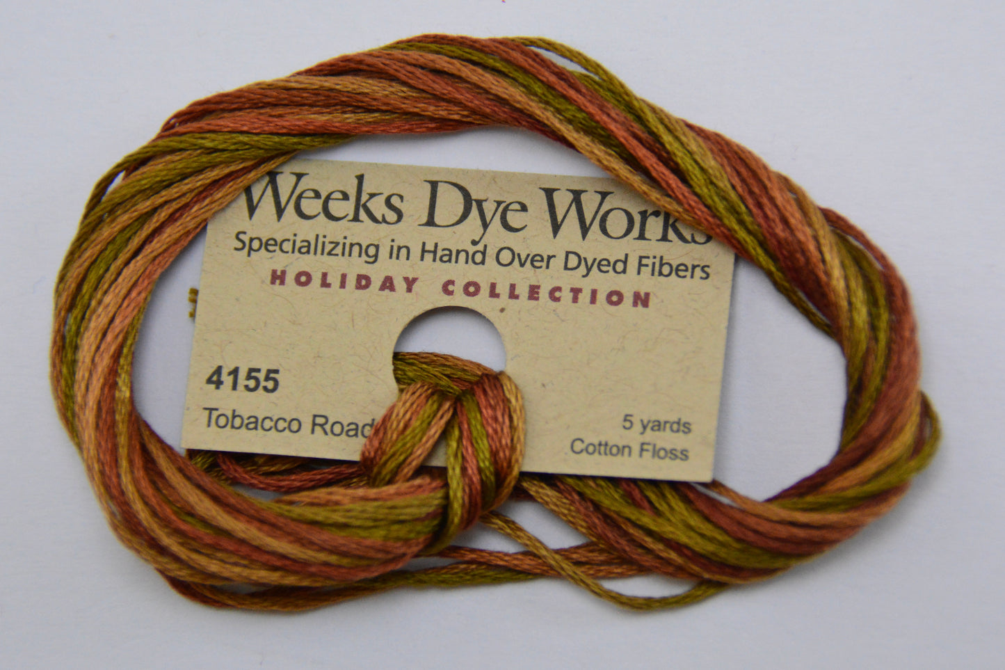 Tobacco Road 4155 Weeks Dye Works 6-Strand Hand-Dyed Embroidery Floss