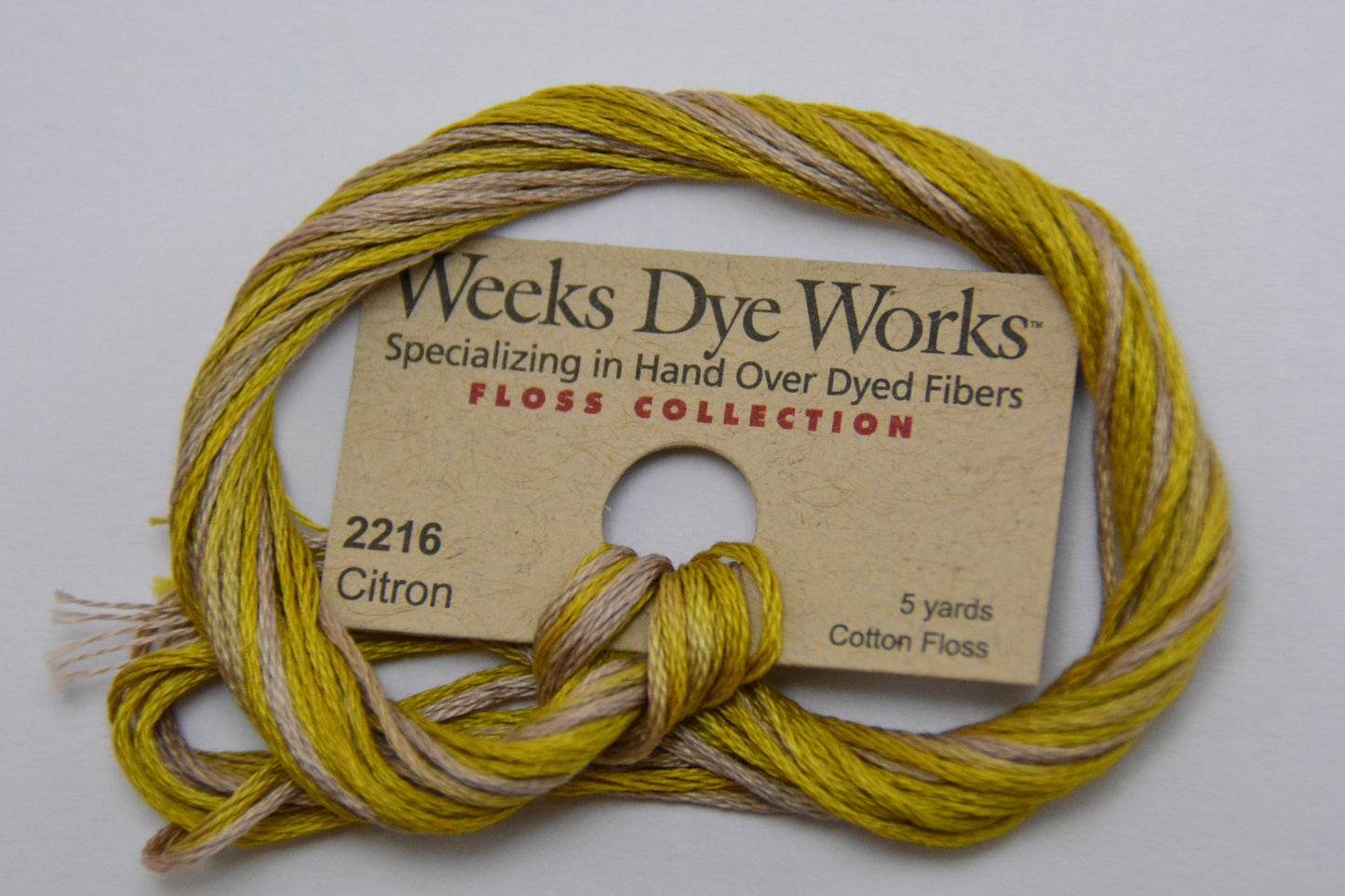 Citron 2216 Weeks Dye Works 6-Strand Hand-Dyed Embroidery Floss