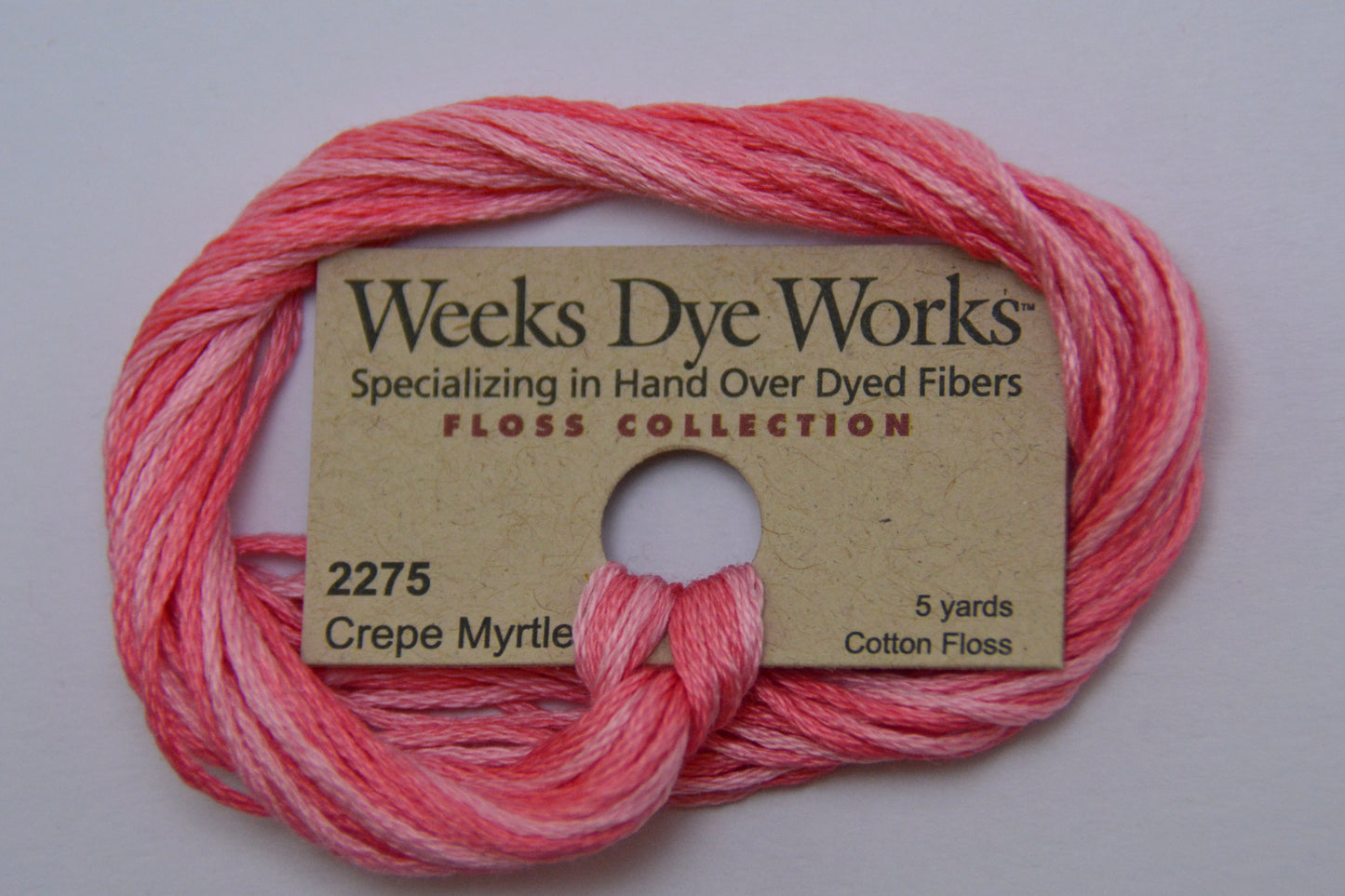 Crepe Myrtle 2275 Weeks Dye Works 6-Strand Hand-Dyed Embroidery Floss