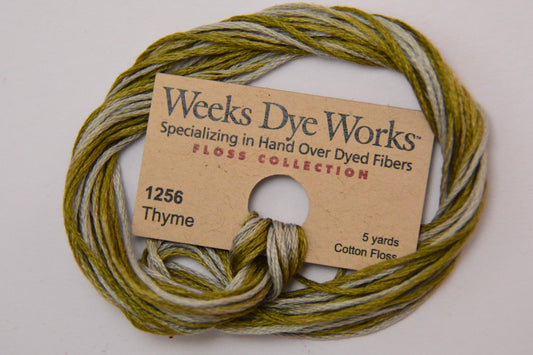 Thyme 1256 Weeks Dye Works 6-Strand Hand-Dyed Embroidery Floss