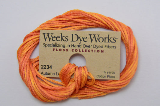 Autumn Leaves 2234 Weeks Dye Works 6-Strand Hand-Dyed Embroidery Floss