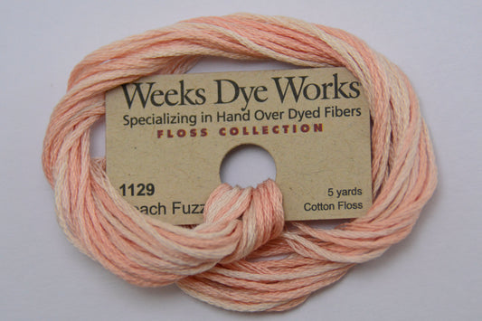 Peach Fuzz 1129 Weeks Dye Works 6-Strand Hand-Dyed Embroidery Floss