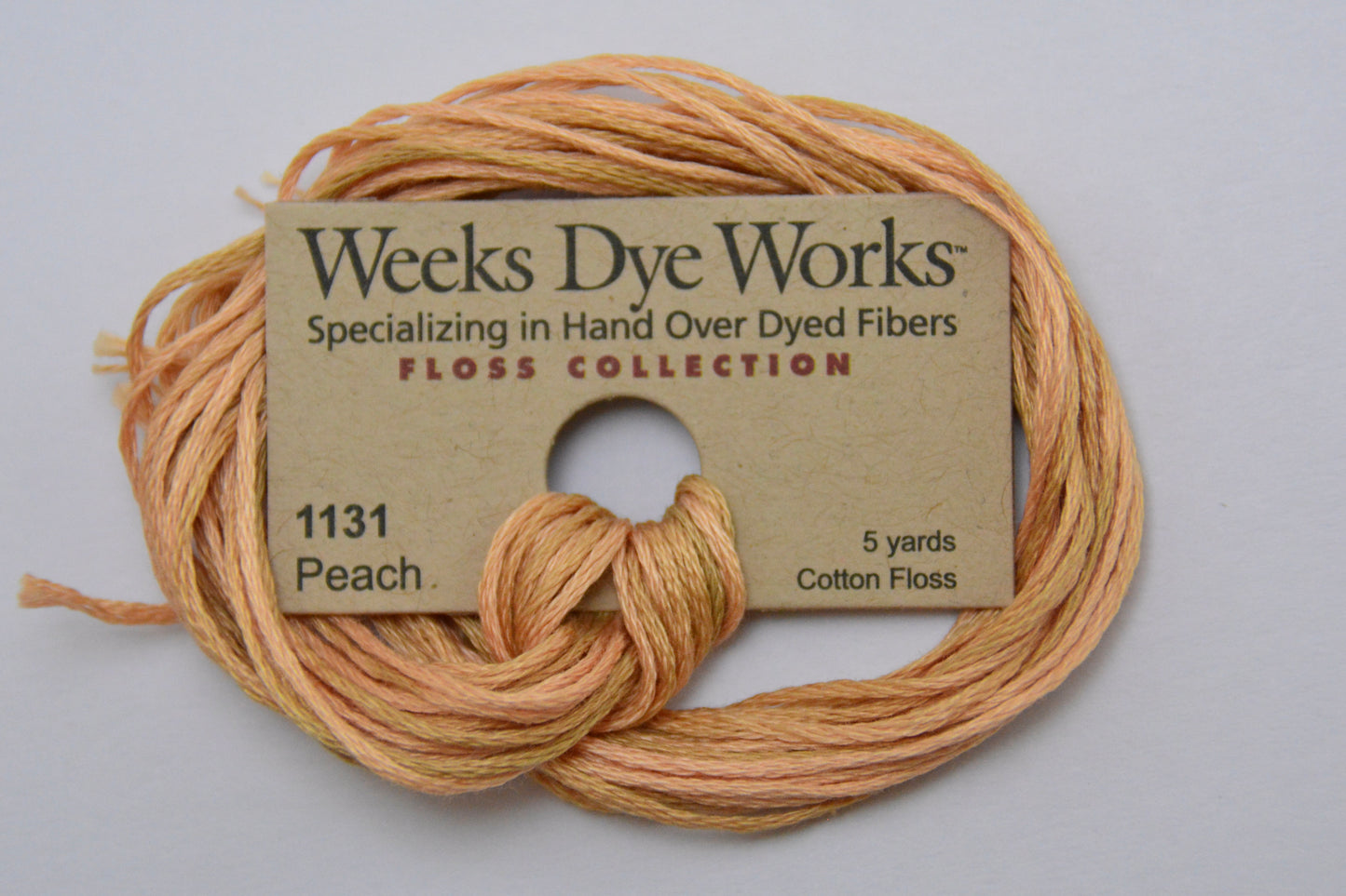 Peach 1131 Weeks Dye Works 6-Strand Hand-Dyed Embroidery Floss