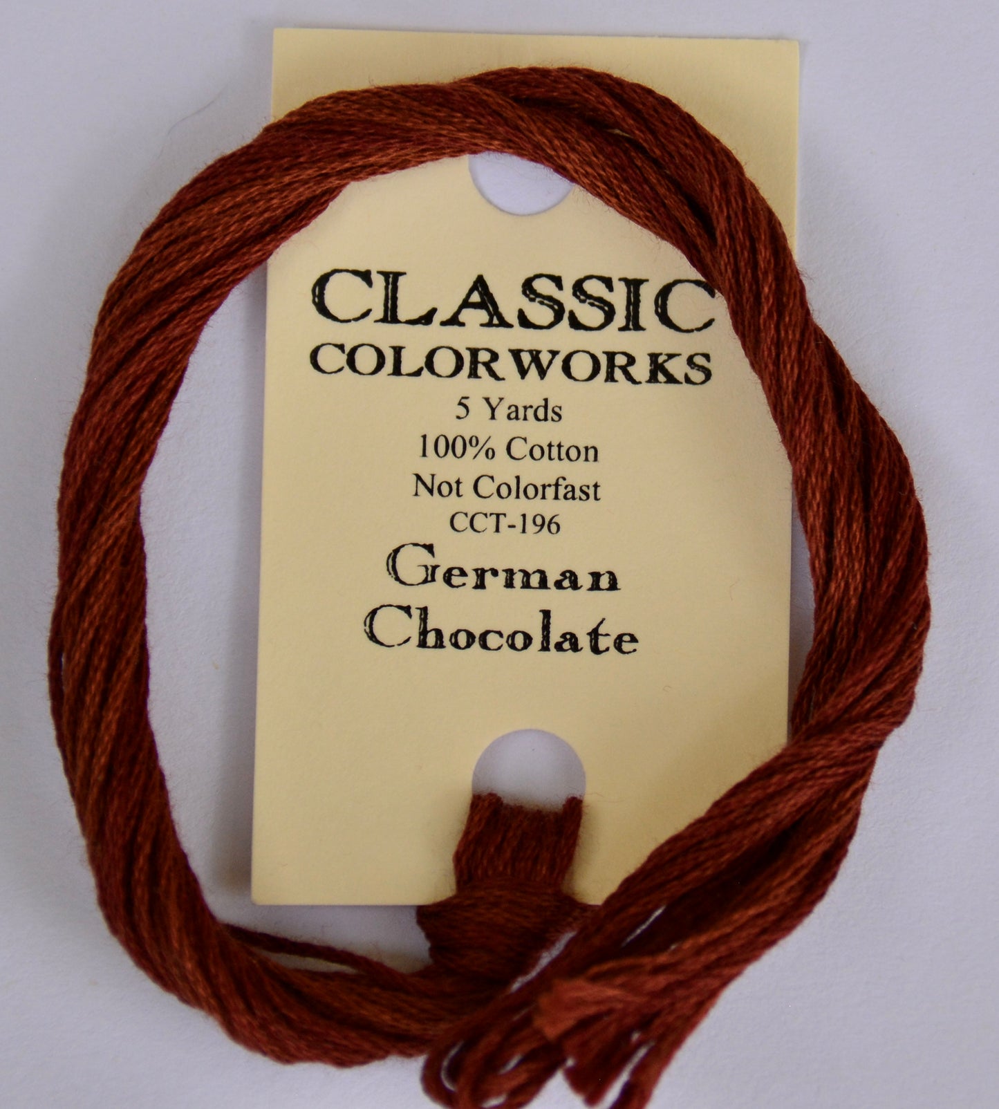 German Chocolate Classic Colorworks 6-Strand Hand-Dyed Embroidery Floss