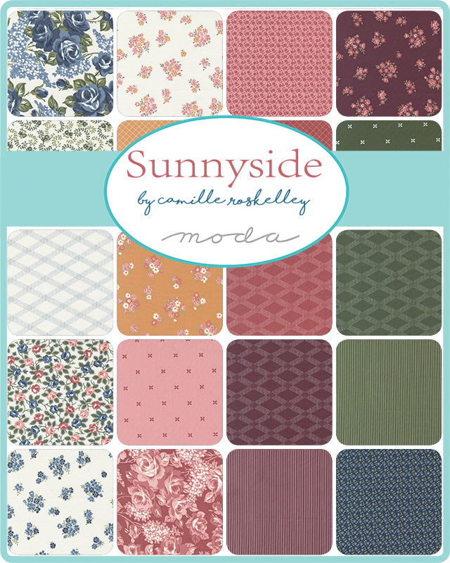 Sunnyside Freshcuts Navy M5528813 Camille Roskelley for Moda fabrics- (sold in 25cm increments)