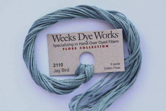 Jay Bird 2110 Weeks Dye Works 6-Strand Hand-Dyed Embroidery Floss