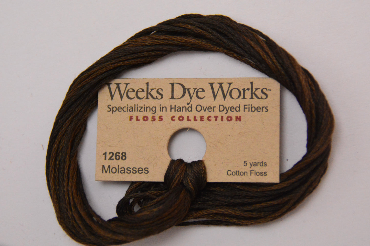 Molasses 1268 Weeks Dye Works 6-Strand Hand-Dyed Embroidery Floss