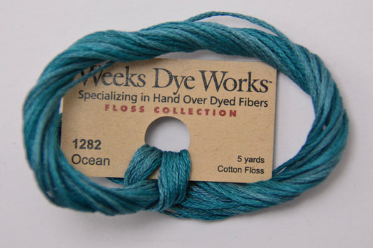 Ocean 1282 Weeks Dye Works 6-Strand Hand-Dyed Embroidery Floss