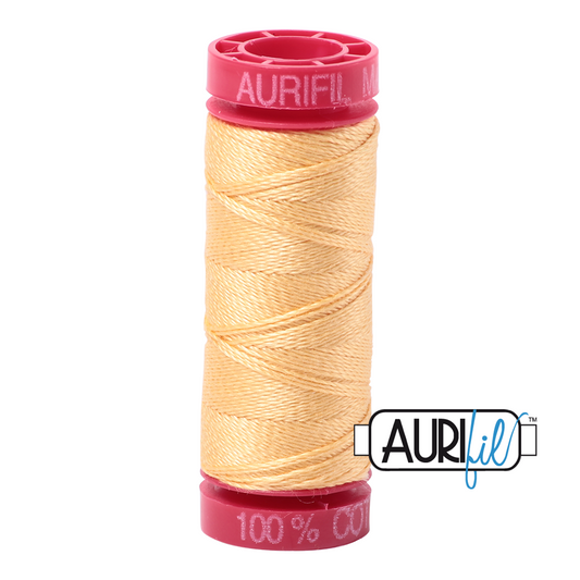 Aurifil 50wt Cotton Medium Butter Yellow 2130 200m Spool