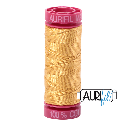 Aurifil 50wt Cotton Spun Gold Yellow 2134 200m Spool