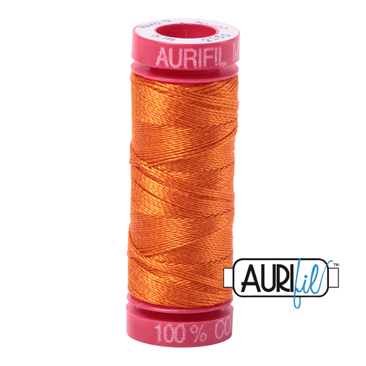 Aurifil 50wt Cotton Pumpkin Orange 2150 200m Spool
