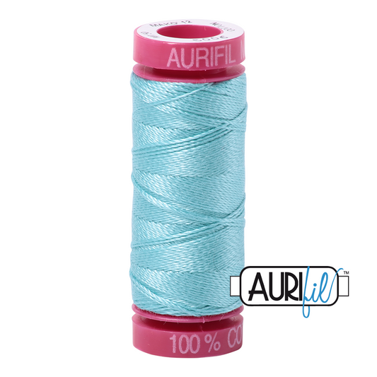 Aurifil 50wt Cotton Light Grey Turquoise Blue 2805 200m Spool