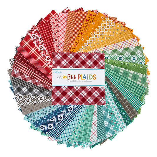 Bee Plaids - 5" Stacker by Lori Holt for Riley Blake