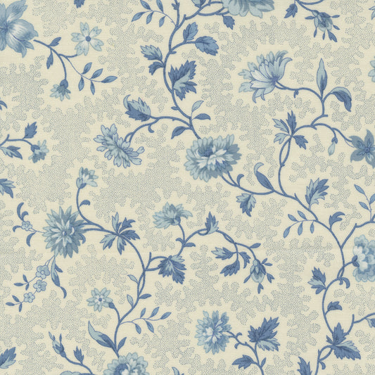 Bleu De France Montespan Small Florals Pearl M1393214 French General for Moda Fabrics (sold in 25cm increments)