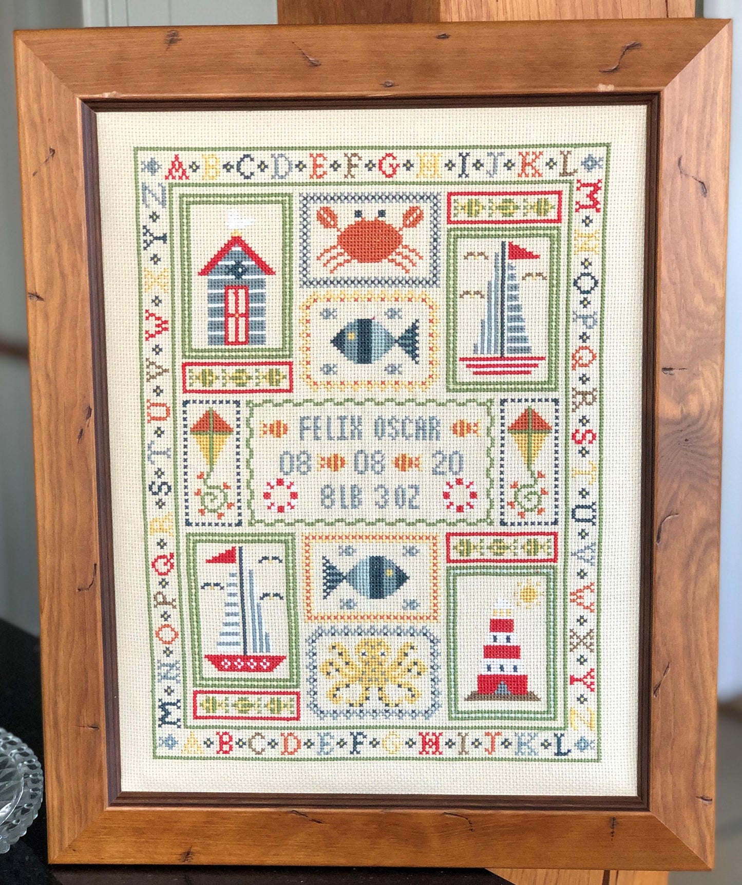 Boat Birth Sampler by Historical Sampler Company Cross Stitch Kit