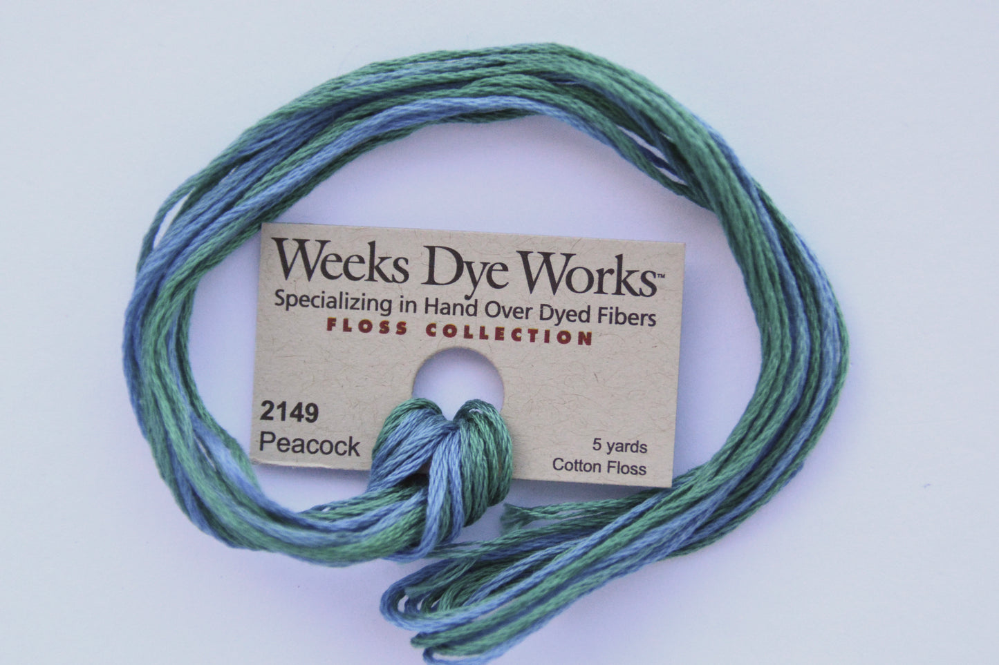 Peacock 2149 Weeks Dye Works 6-Strand Hand-Dyed Embroidery Floss
