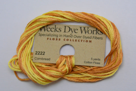 Cornbread 2222 Weeks Dye Works 6-Strand Hand-Dyed Embroidery Floss