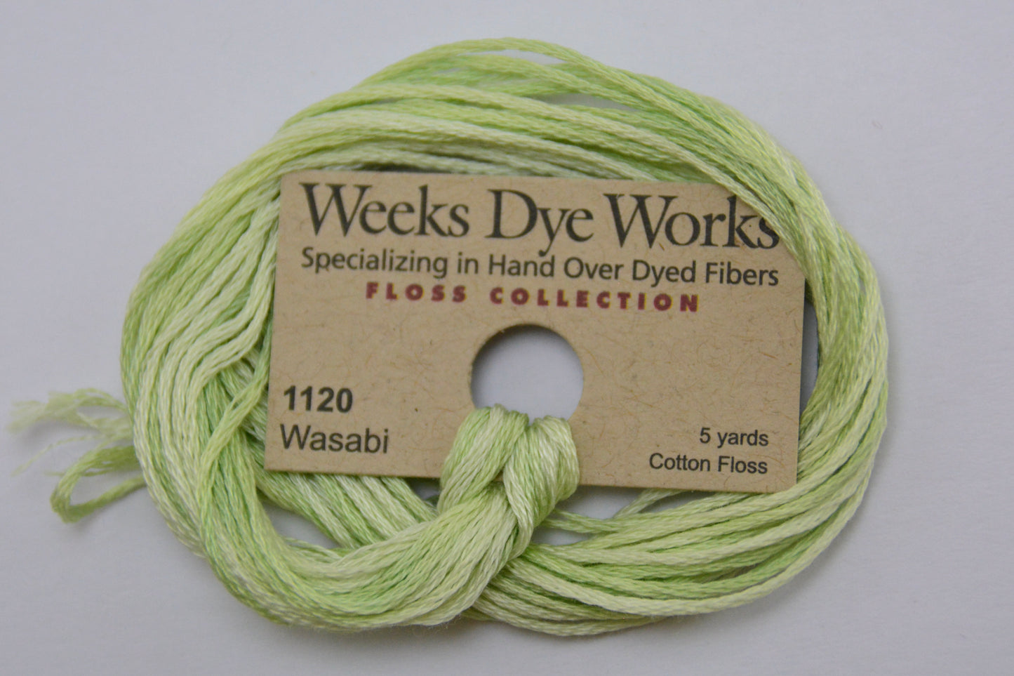 Wasabi 1120 Weeks Dye Works 6-Strand Hand-Dyed Embroidery Floss