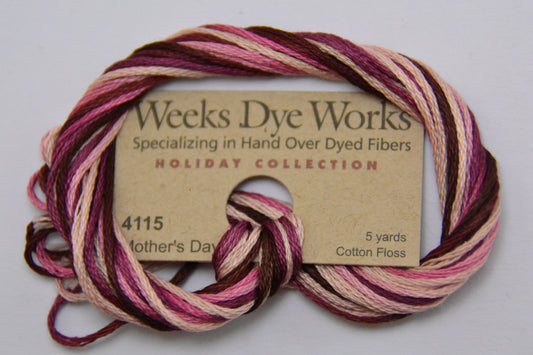 Mother’s Day 4115 Weeks Dye Works 6-Strand Hand-Dyed Embroidery Floss