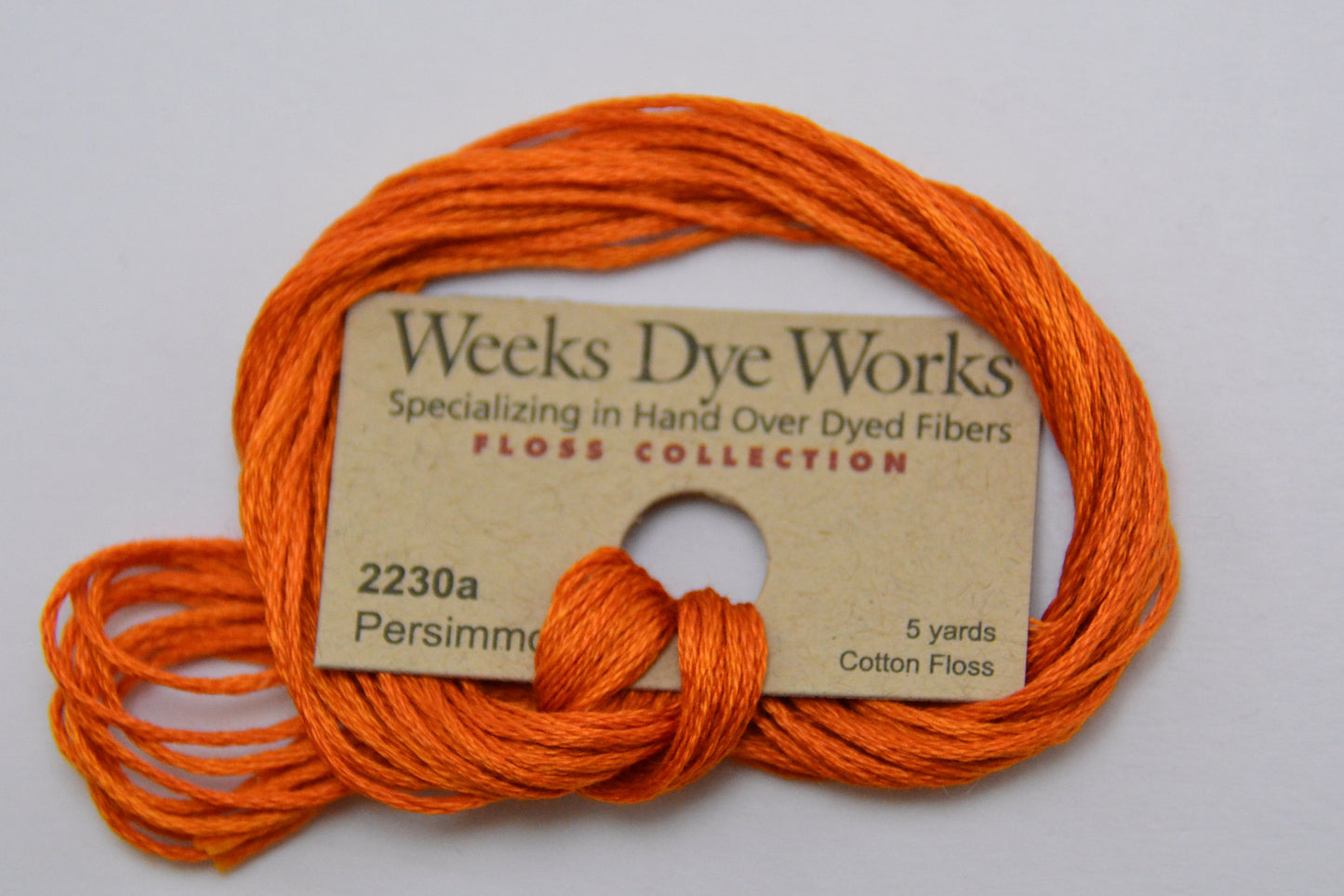 Persimmon 2230a Weeks Dye Works 6-Strand Hand-Dyed Embroidery Floss