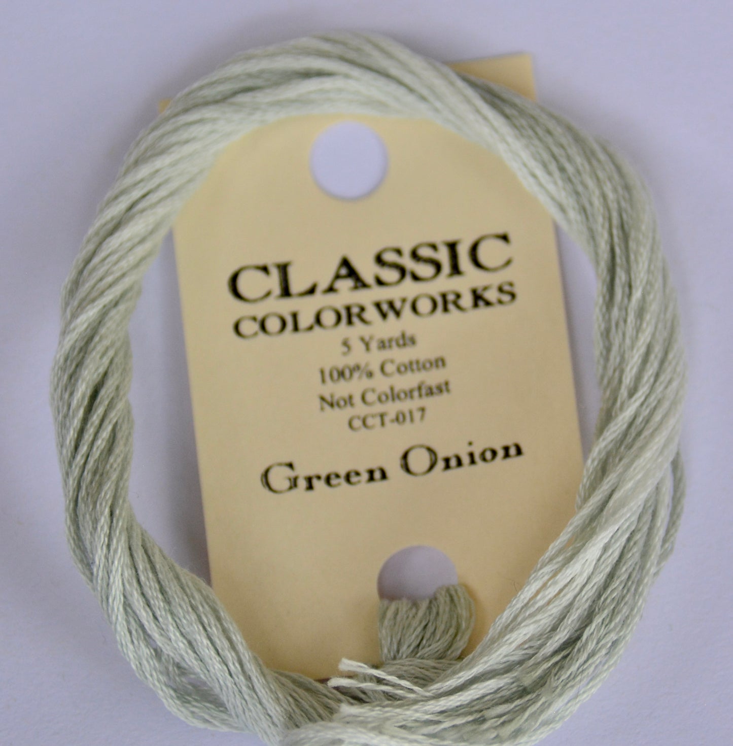 Green Onion Classic Colorworks 6-Strand Hand-Dyed Embroidery Floss