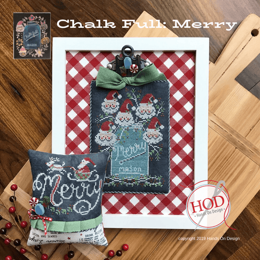 Hands on Design Merry Chalk Full Cross Stitch Pattern