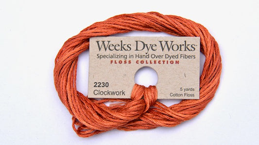 Clockwork 2230 Weeks Dye Works 6-Strand Hand-Dyed Embroidery Floss