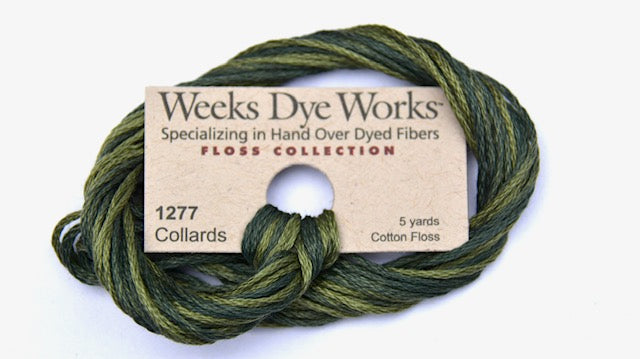 Collards 1277 Weeks Dye Works 6-Strand Hand-Dyed Embroidery Floss
