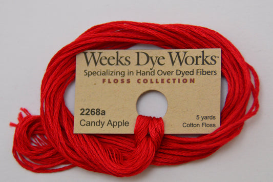 Candy Apple 2268a Weeks Dye Works 6-Strand Hand-Dyed Embroidery Floss