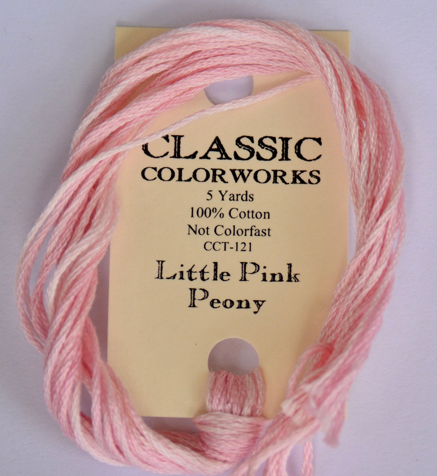 Little Pink Peony Classic Colorworks 6-Strand Hand-Dyed Embroidery Floss