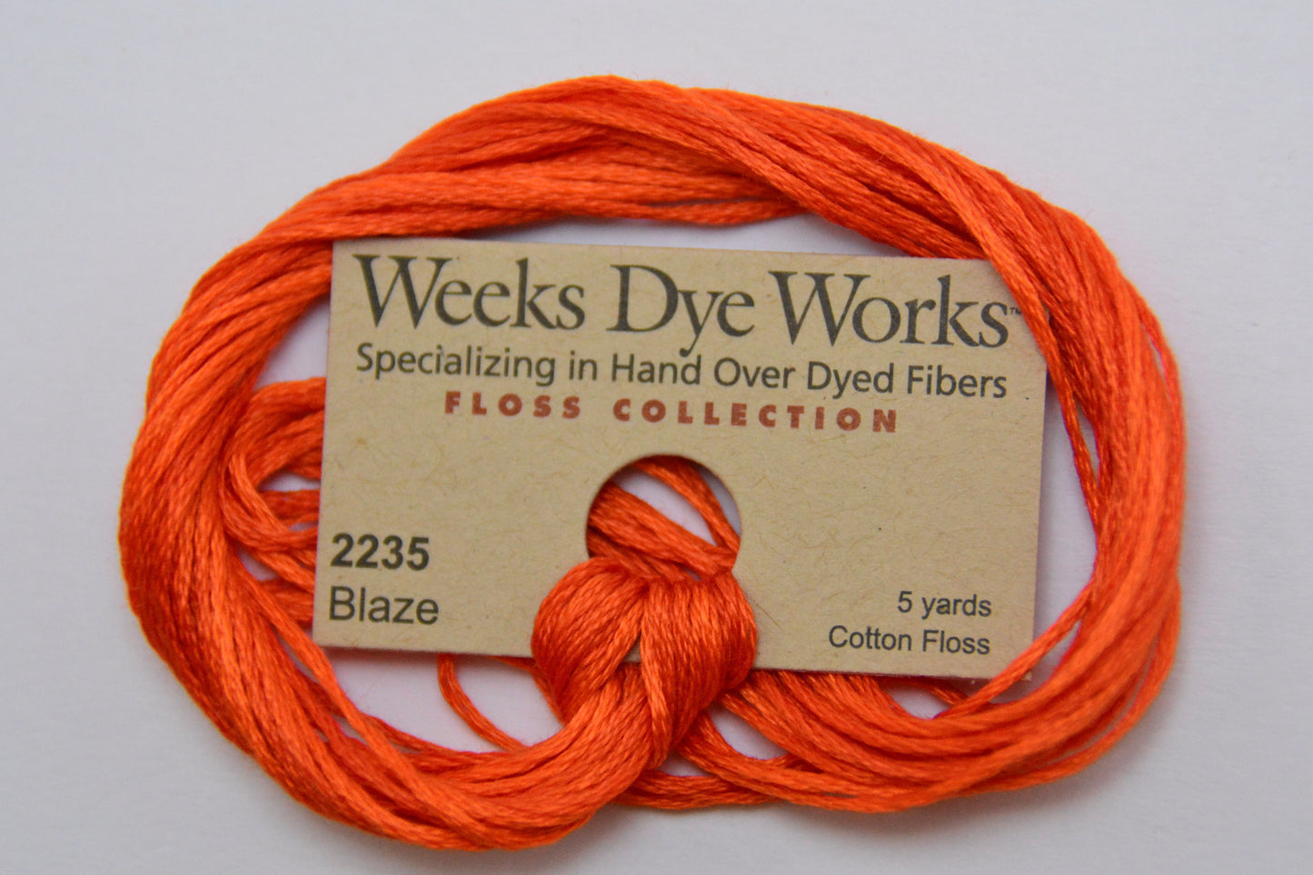 Blaze 2235 Weeks Dye Works 6-Strand Hand-Dyed Embroidery Floss