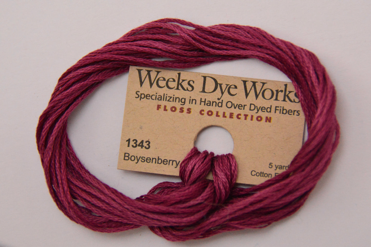Boysenberry 1343 Weeks Dye Works 6-Strand Hand-Dyed Embroidery Floss