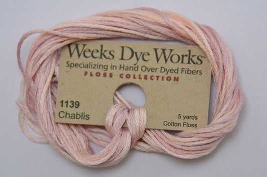 Chablis 1139 Weeks Dye Works 6-Strand Hand-Dyed Embroidery Floss