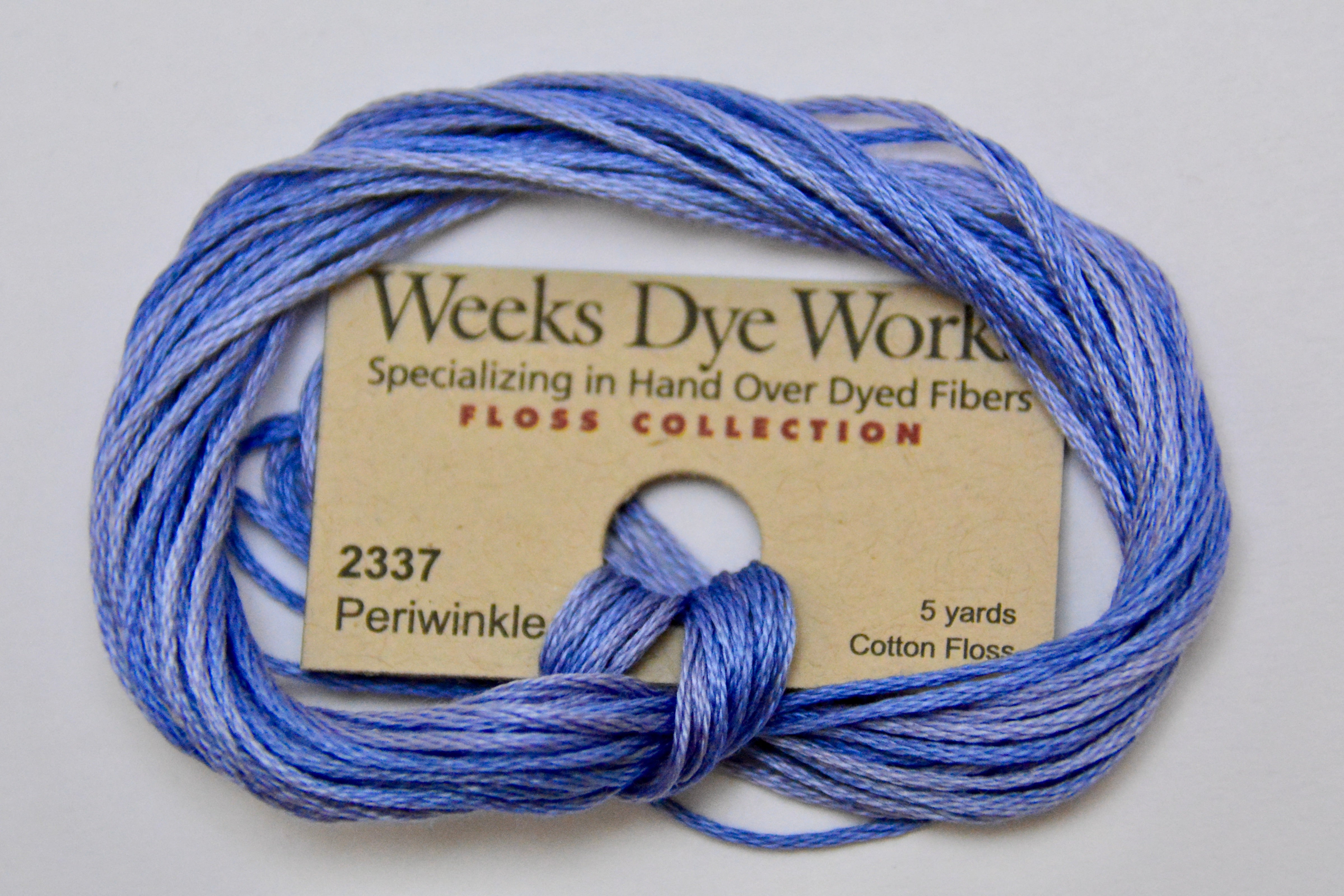 Periwinkle 2337 Weeks Dye Works 6-Strand Hand-Dyed Embroidery Floss ...