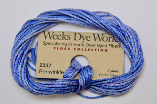 Periwinkle 2337 Weeks Dye Works 6-Strand Hand-Dyed Embroidery Floss