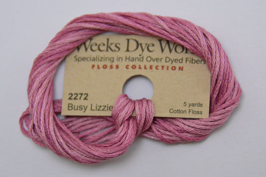 Busy Lizzie 2272 Weeks Dye Works 6-Strand Hand-Dyed Embroidery Floss