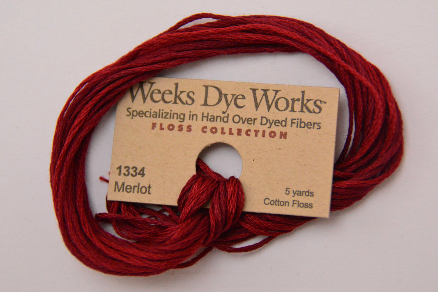 Merlot 1334 Weeks Dye Works 6-Strand Hand-Dyed Embroidery Floss