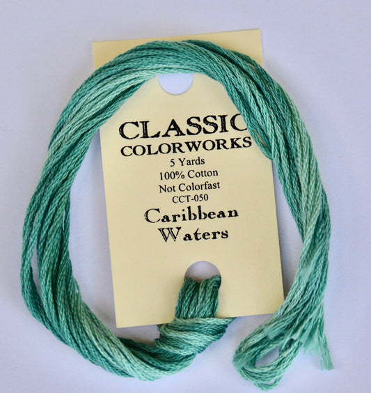 Caribbean Waters Classic Colorworks 6-Strand Hand-Dyed Embroidery Floss