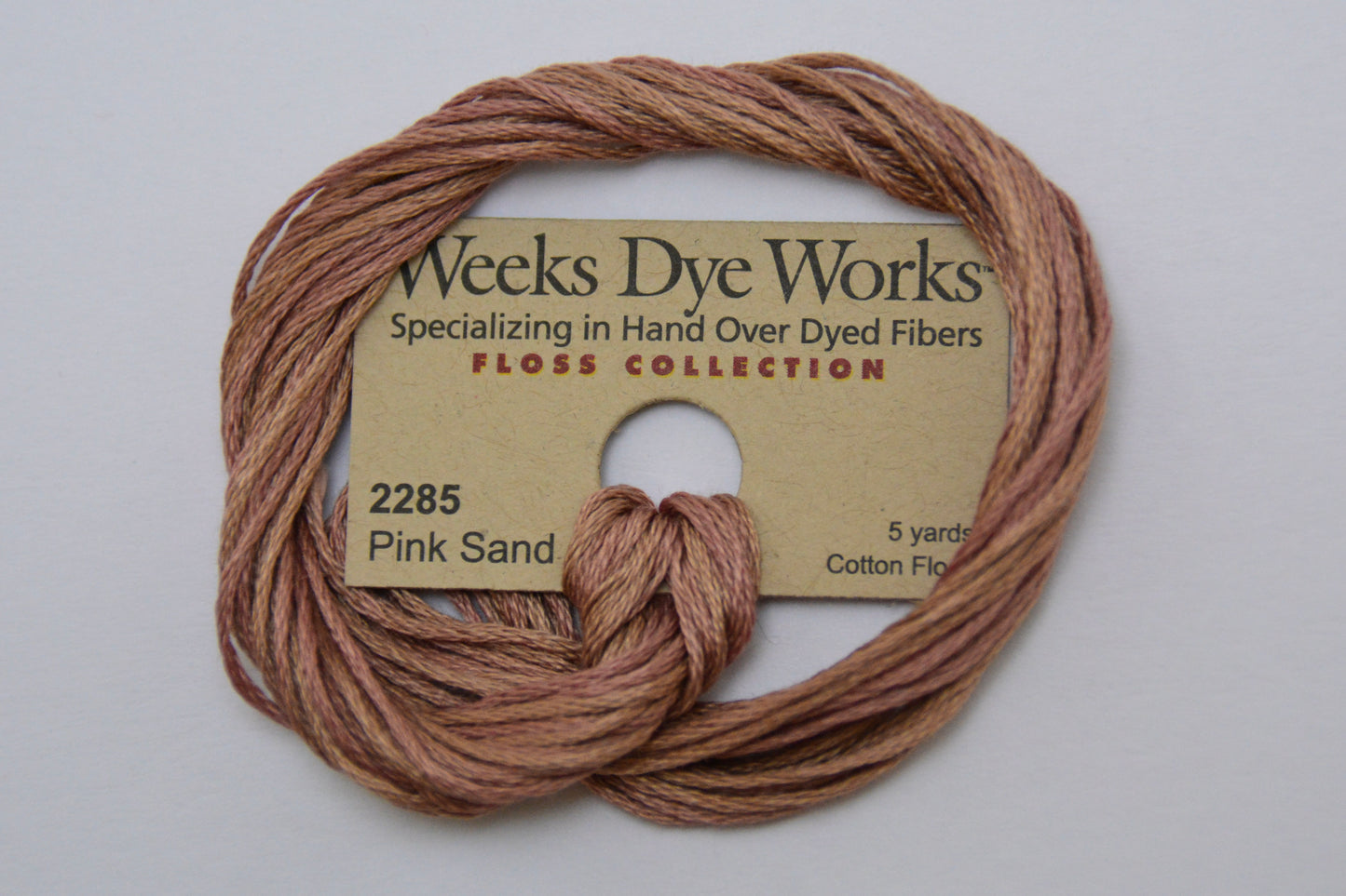 Pink Sand 2285 Weeks Dye Works 6-Strand Hand-Dyed Embroidery Floss