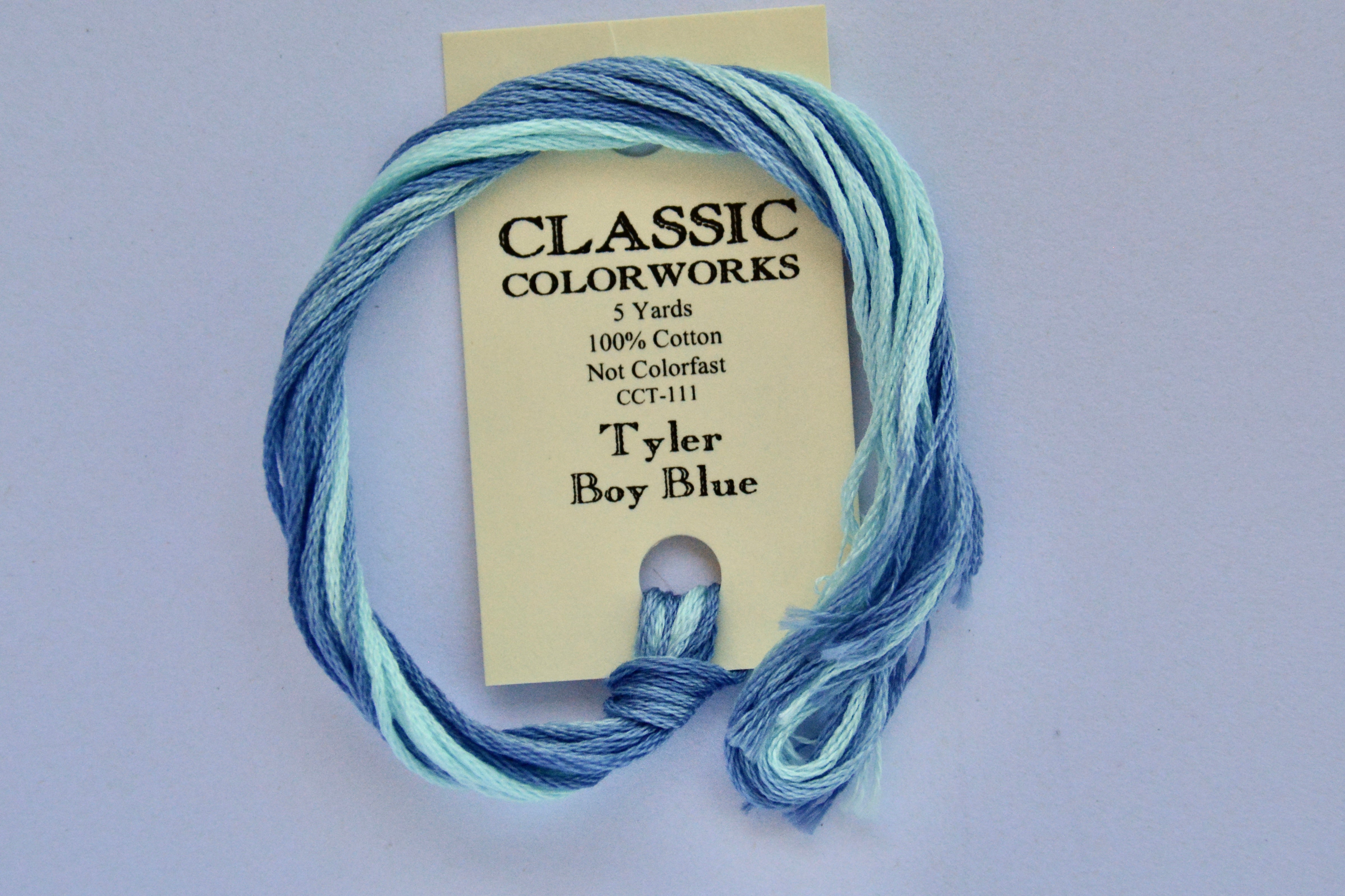 Classic Colorworks Tyler Boy Blue Classic Colorworks 6-Strand Hand-Dyed Embroidery Floss ...