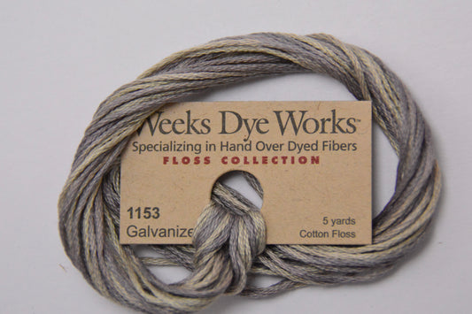 Galvanised 1153 Weeks Dye Works 6-Strand Hand-Dyed Embroidery Floss