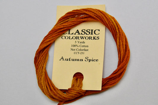 Autumn Spice Classic Colorworks 6 Strand Hand-Dyed Embroidery Floss