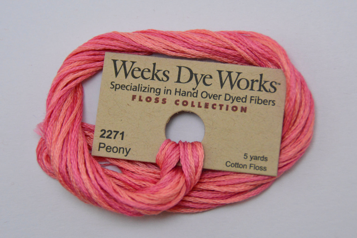 Peony 2271 Weeks Dye Works 6-Strand Hand-Dyed Embroidery Floss