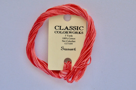 Sunset Classic Colorworks 6-Strand Hand-Dyed Embroidery Floss