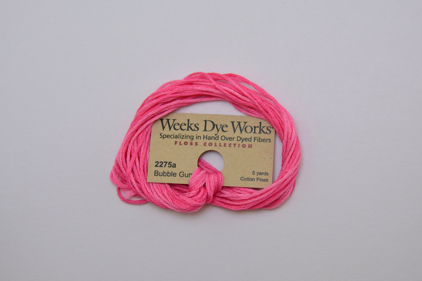 Bubble Gum 2275a Weeks Dye Works 6-Strand Hand-Dyed Embroidery Floss