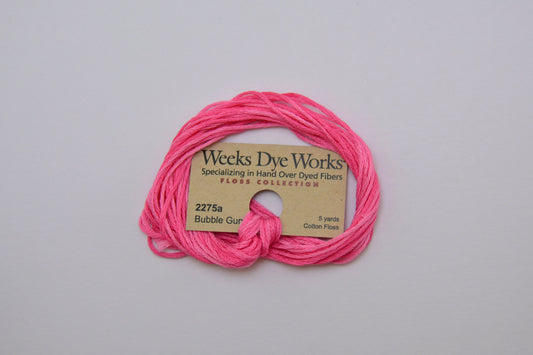 Bubble Gum 2275a Weeks Dye Works 6-Strand Hand-Dyed Embroidery Floss