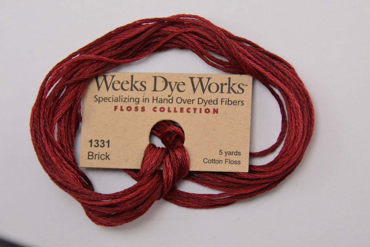 Brick 1331 Weeks Dye Works 6-Strand Hand-Dyed Embroidery Floss