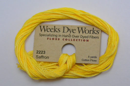 Saffron 2223 Weeks Dye Works 6-Strand Hand-Dyed Embroidery Floss