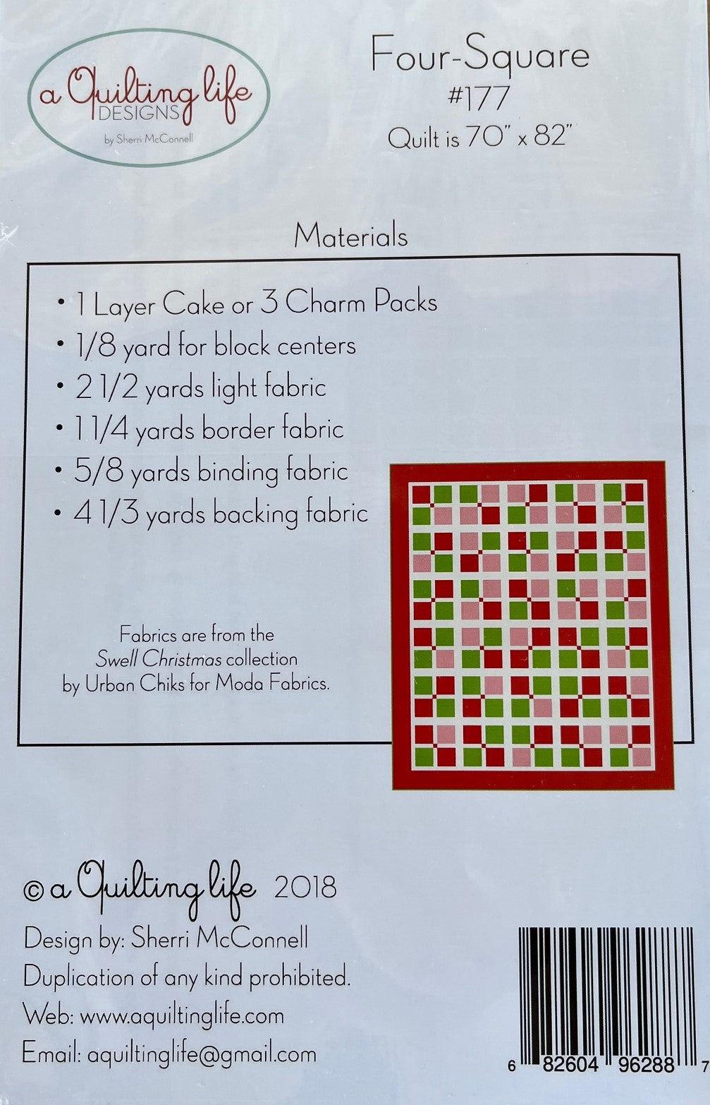 Four Square Quilt Pattern by A Quilting Life