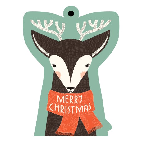 Gingiber Christmas Deer Gift Tag Set of 8